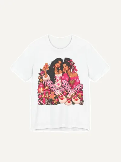 Besties Weihnachtsshirt Pink, T-Shirt