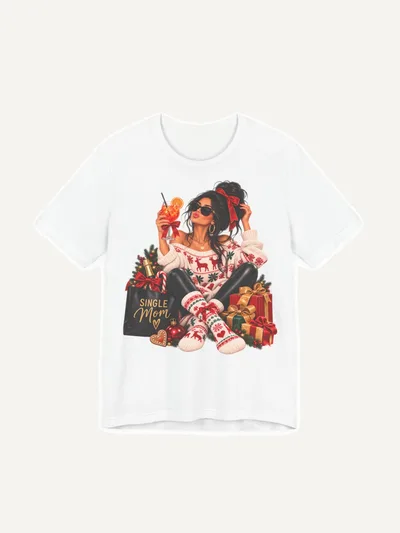 Single Mom Weihnachtsshirt, T-Shirt