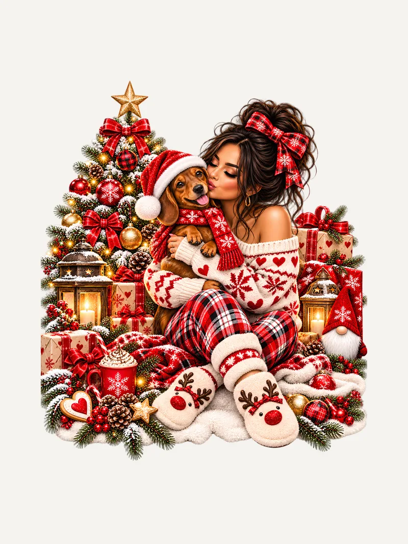Dackel Mama Weihnachtsshirt, Ansicht 3