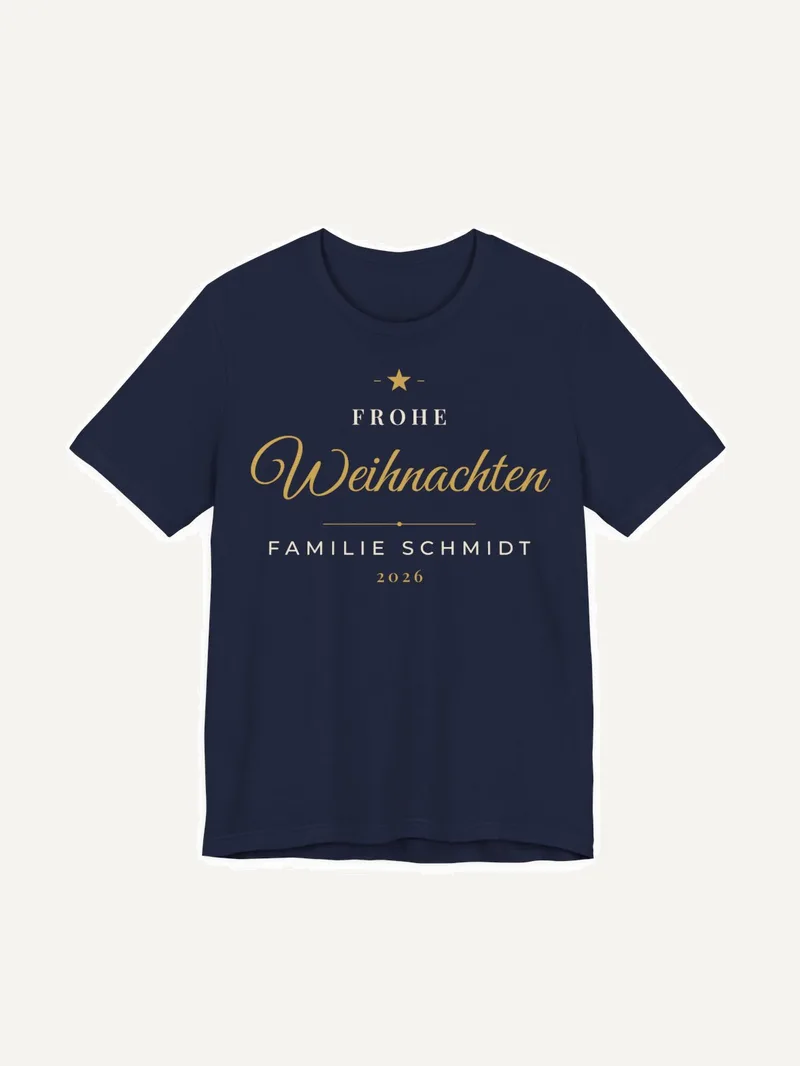 Weihnachtsshirt Familie personalisiert mit Namen und Jahr, Ansicht 5