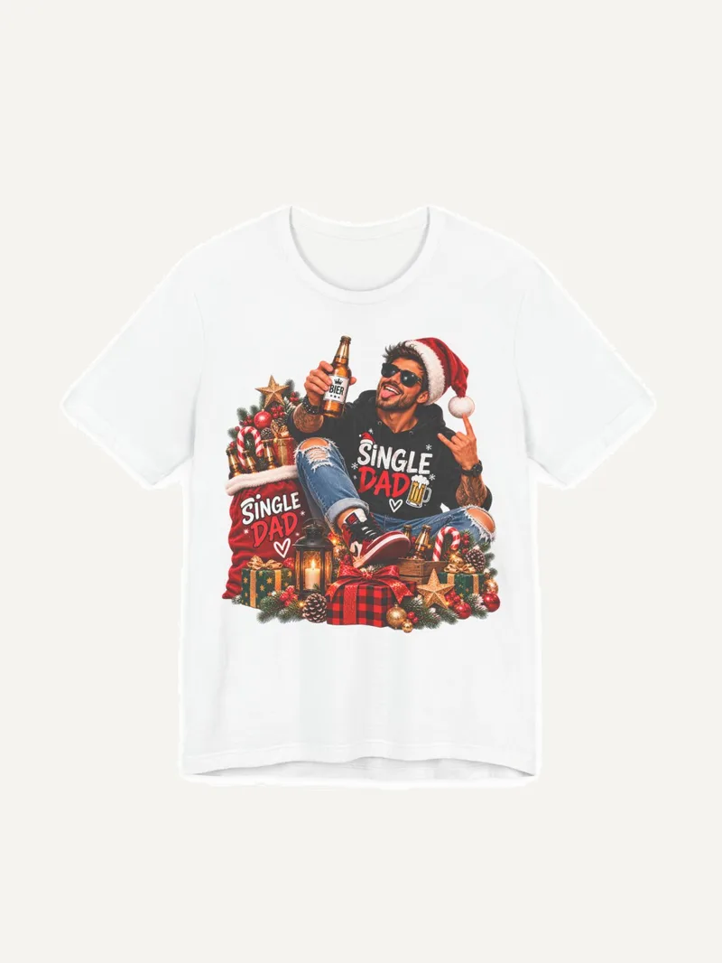 Single Dad Weihnachtsshirt mit Bier