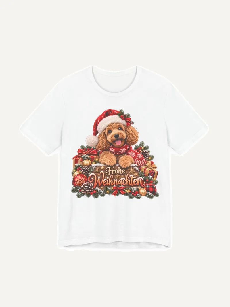 Frohe Weihnachten Shirt mit Pudel