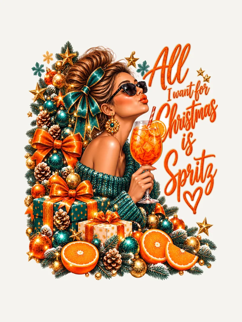 Shirt All I want for Christmas is Spritz, Ansicht 3