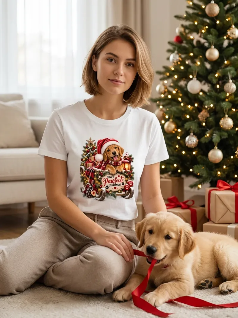 Have a Pawfect Christmas Shirt, Motiv im Detail