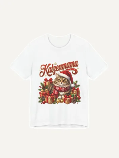 Katzenmama Weihnachtsshirt, T-Shirt