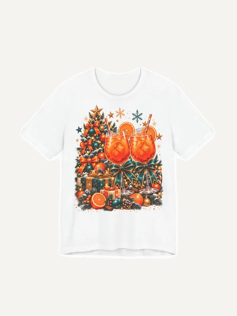 Shirt Weihnachten Spritz mit Weihnachtsbaum und Orangen