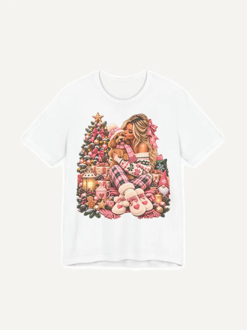 Pudel Weihnachtsshirt Rosa