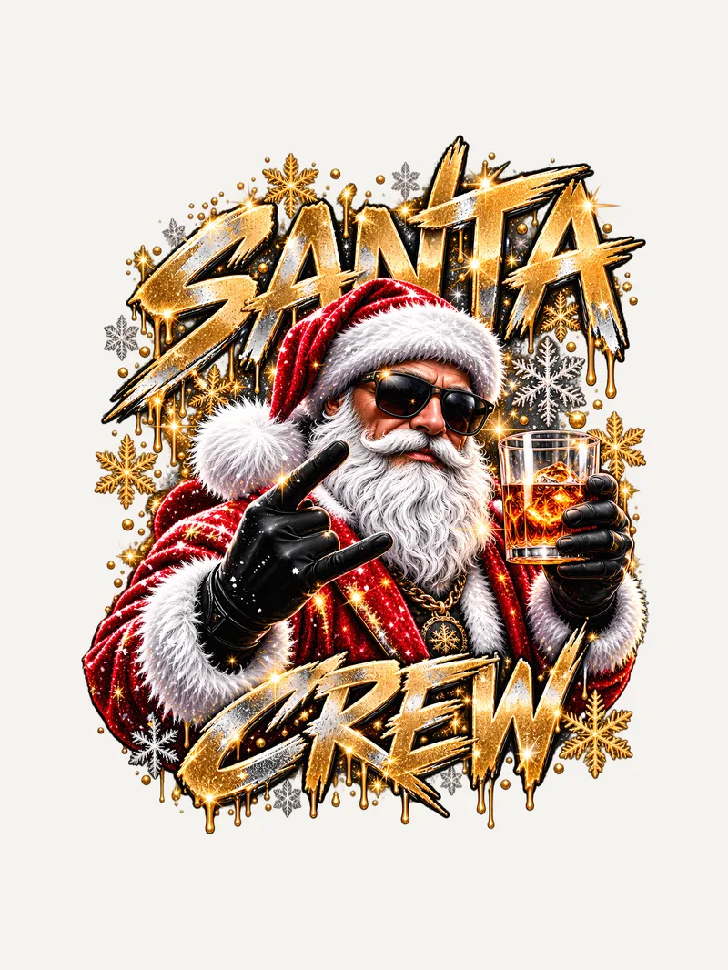 Santa Crew Shirt, Motiv im Detail