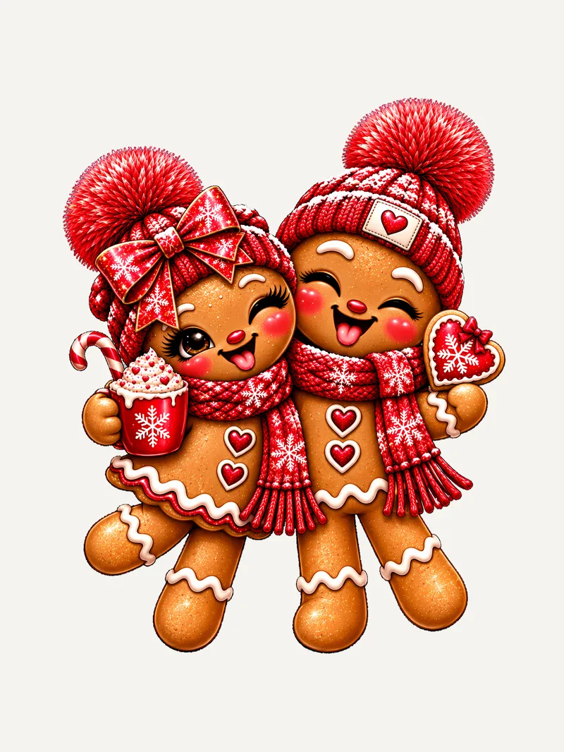 Lebkuchen Pärchen Shirt zwinkernd und lachend