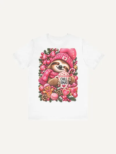 Chill Xmas Faultier Shirt Pink, T-Shirt