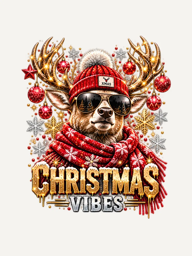 Christmas Vibes Hirsch Shirt
