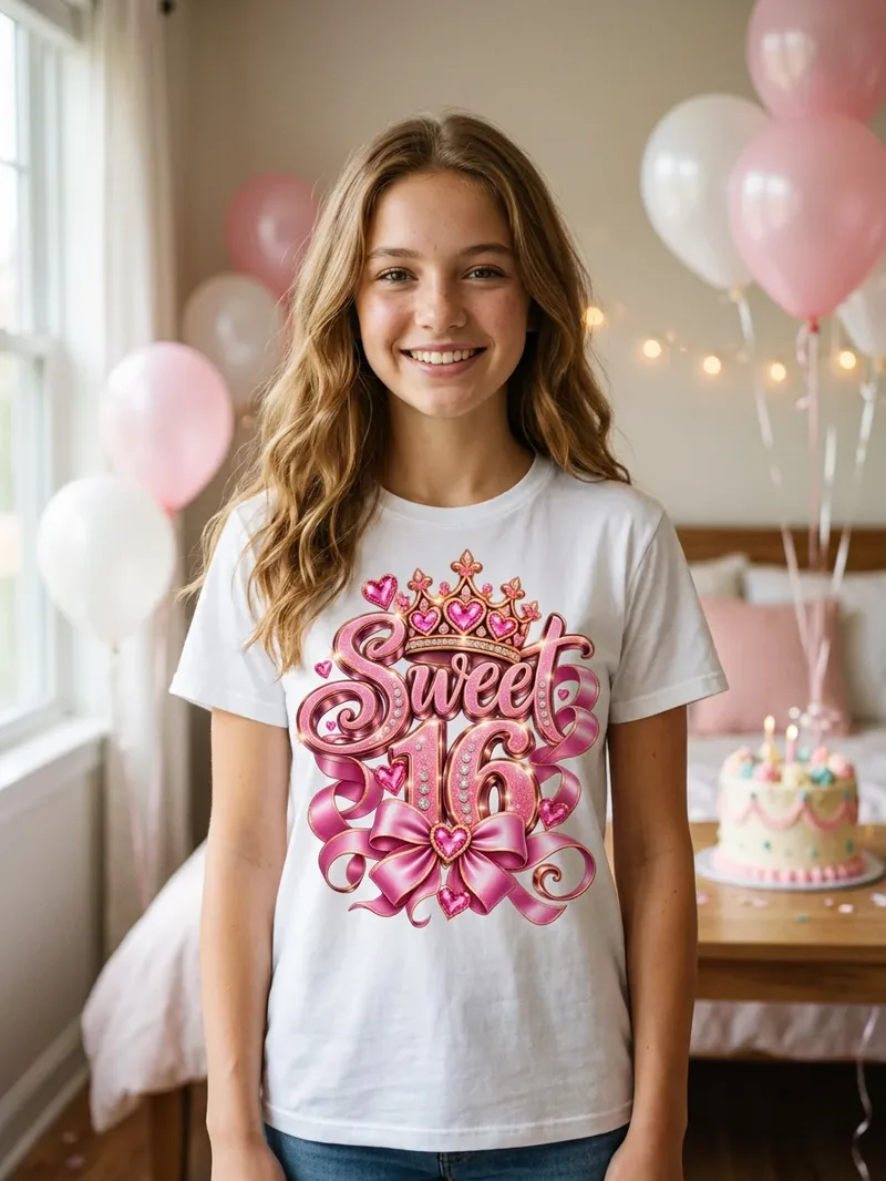 Sweet 16 Shirt Geburtstag Mädchen