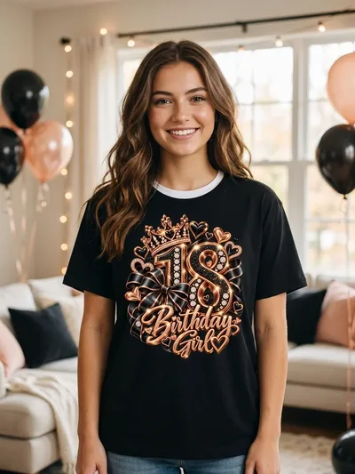 Shirt 18 Birthday Girl, T-Shirt