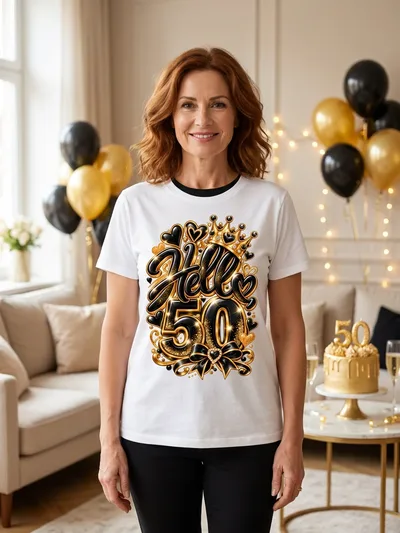 Shirt Hello 50 Geburtstag Frauen, T-Shirt
