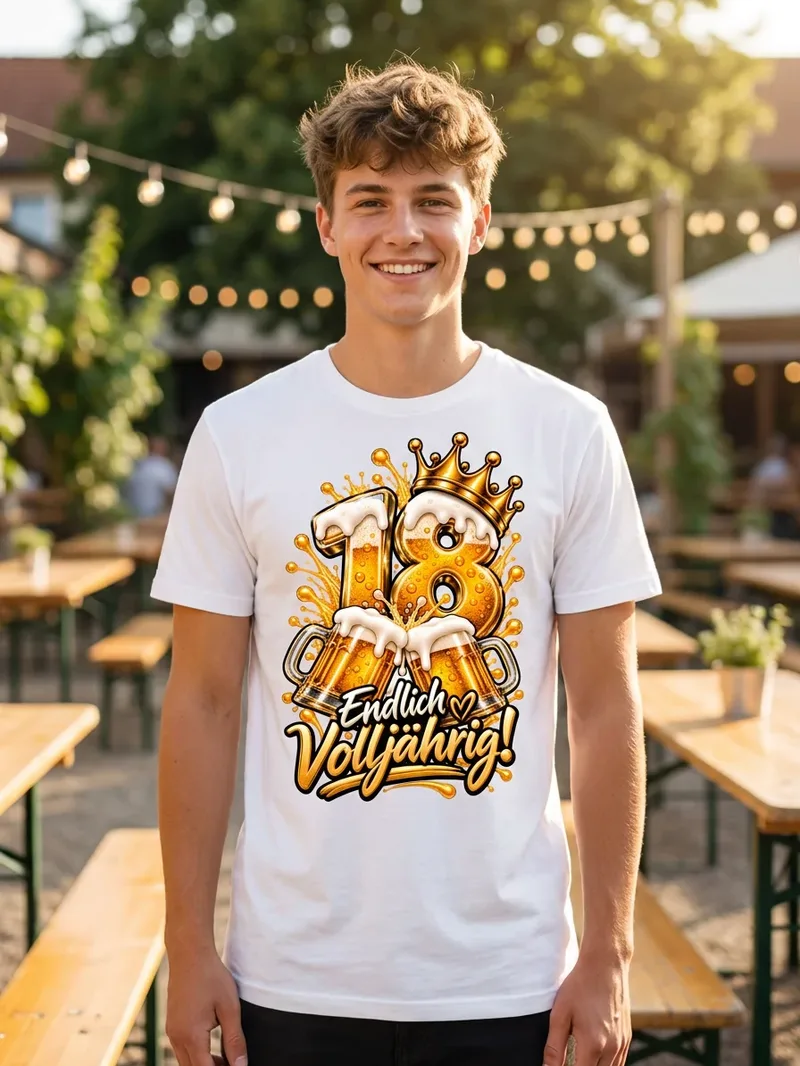 Shirt 18 Geburtstag Endlich Volljährig